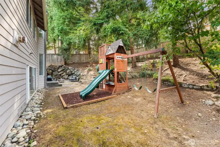 Playset comes with house