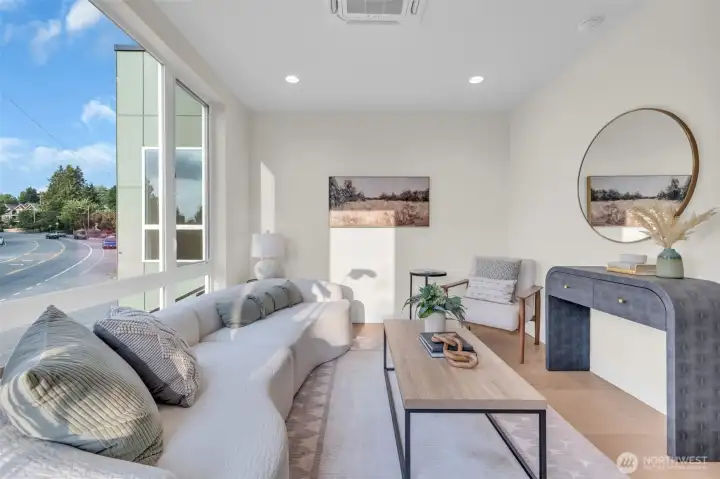 And the living room is one you walk into, not thru.  A great conversation space.