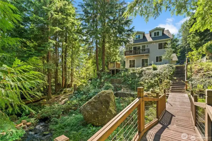 Mountain stream bridge