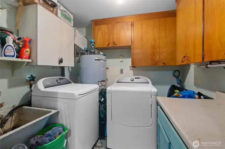 Laundry room w/extra storage and sink.