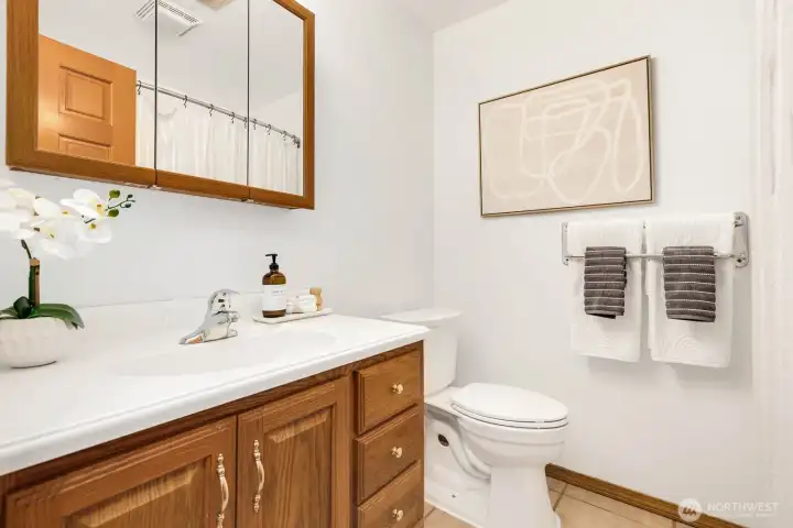 Downstairs full guest bathroom