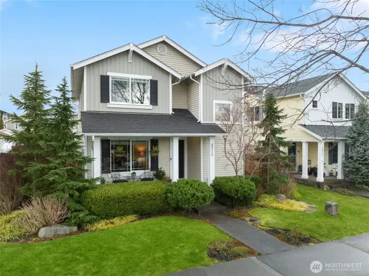 A view home in the prime central location of Snoqualmie Ridge, just a block from neighborhood amenities.