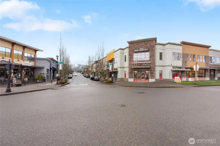 A block to the shopping with restaurants, day-cares, and other local services.