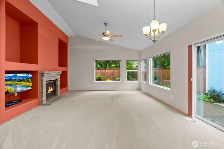 Great room with slider to patio