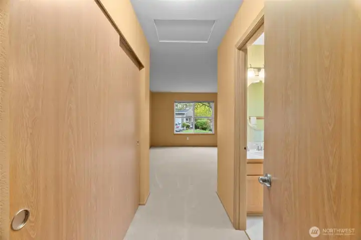 Entrance to private 2nd suite with 3/4 bath.