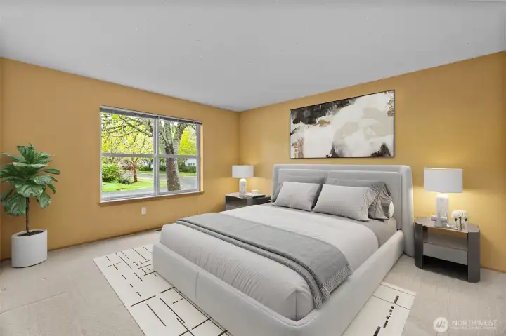 2-bedroom suite virtually staged