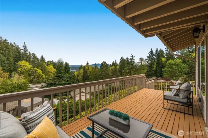 expansive multi-level deck