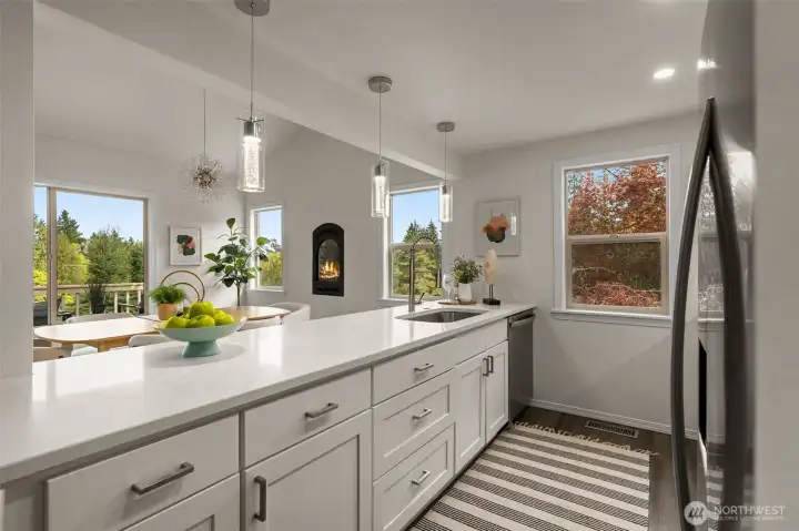 Updated kitchen with SS appliances