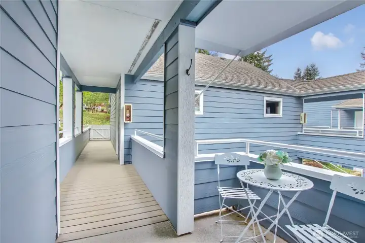 Small patio area outside front door to enjoy the outdoors or wait for guests.