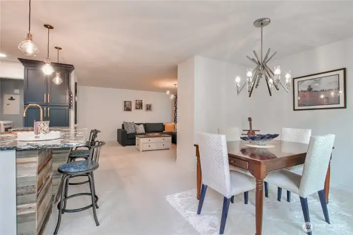 Enjoy bar space at your kitchen counter for easy meals!