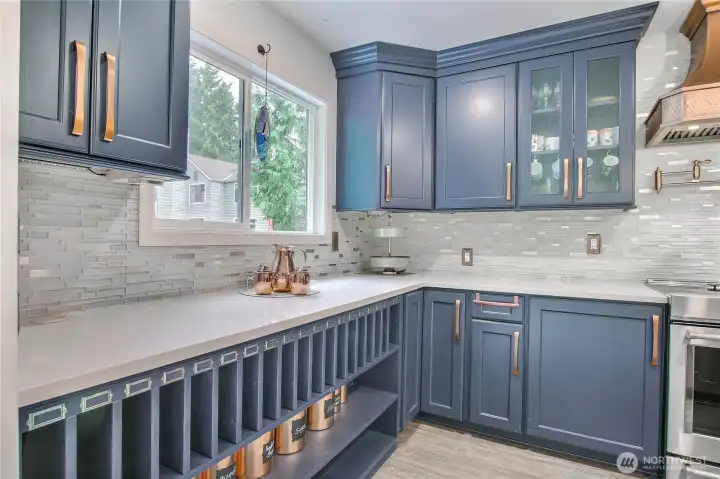 Anitique mail slot for organization.