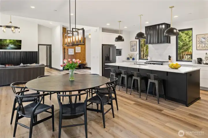 Distinct gathering spaces and thoughtfully designed features give this home a modern feel while maintaining a warm, cozy atmosphere.