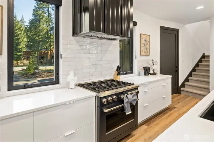 The natural gas range is ideal for the discerning cook in the group.