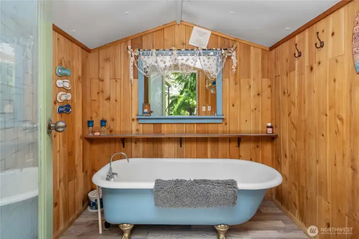 Bath house interior.