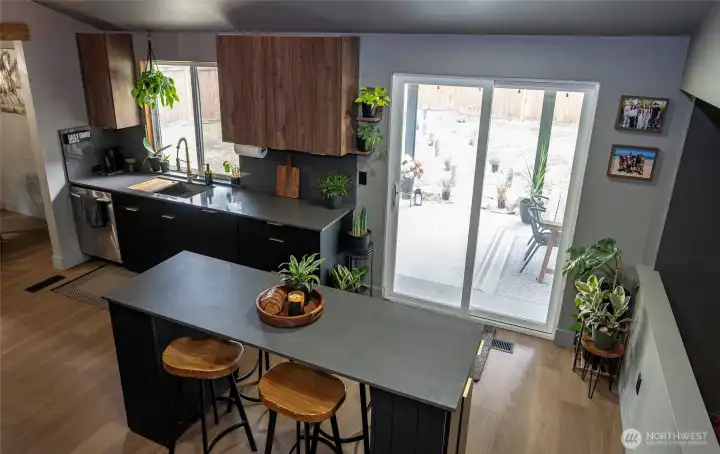 Kitchen with island
