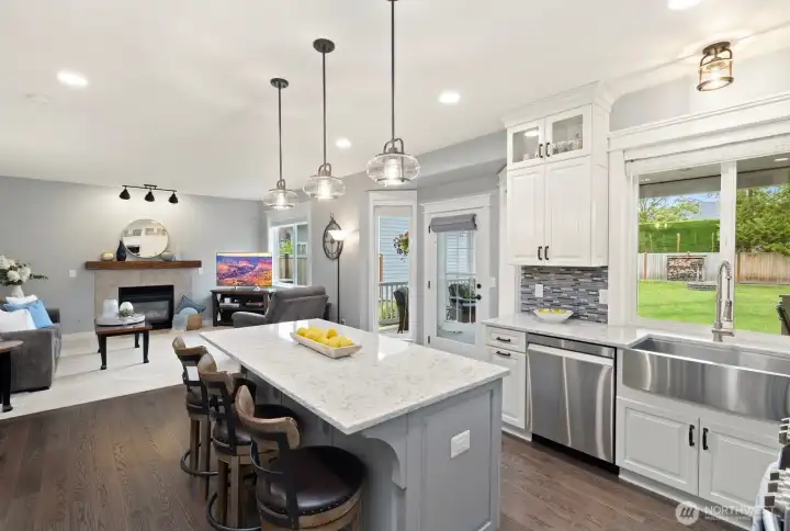 Family room off kitchen. Family room off kitchen.