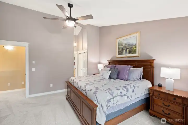 Primary suite w/ his and hers closets. Primary suite w/ his and hers closets.