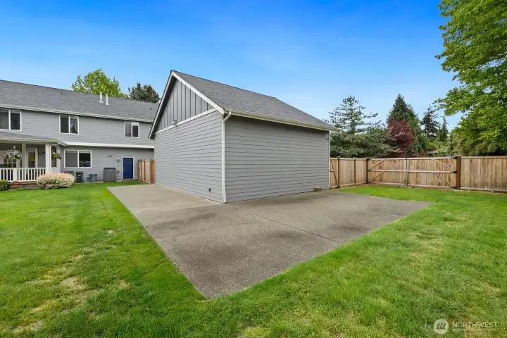 Detached garage will fit a car lift. RV parking pad with double gate access from street. Detached garage will fit a car lift. RV parking pad with double gate access from street.