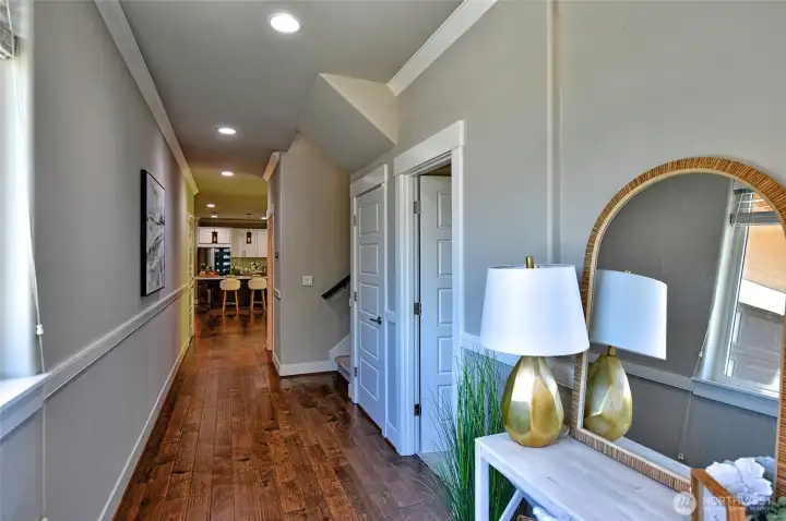 Main hallway with access to the office or guest bedroom.