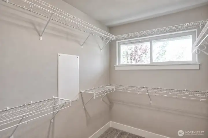 Walk-in closet. Walk-in closet.
