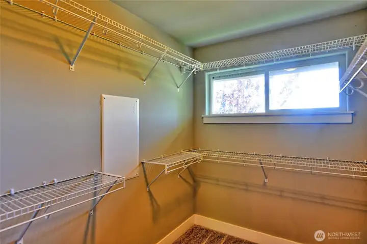 Walk-in closet.