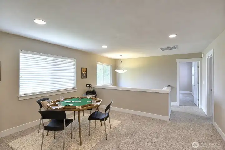 Spacious upper-level loft. Spacious upper-level loft.
