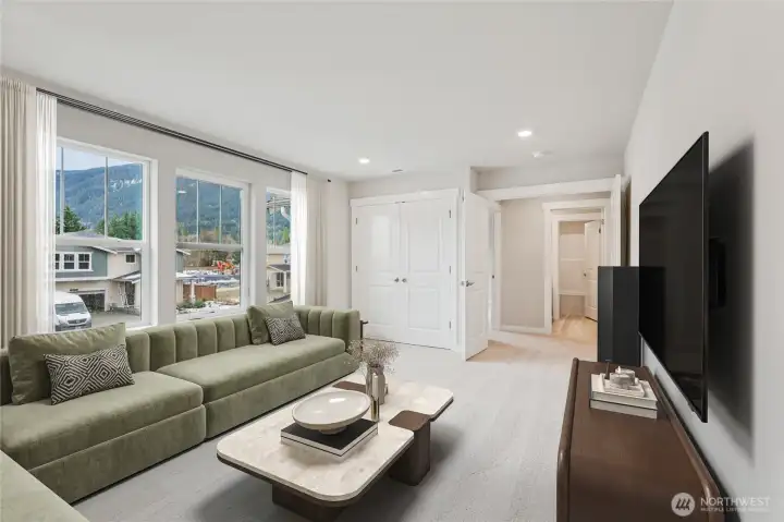 Photo rendering is representational. Actual home is under construction and finishes, elevation, and paint colors may vary. See site agent for details. Virtual staging.