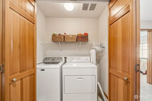 Utility closet conveniently located near the bedrooms.