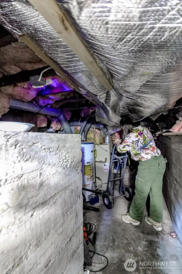 Consider this a cellar but some people may use this for storage in the short, cement basement which is small
