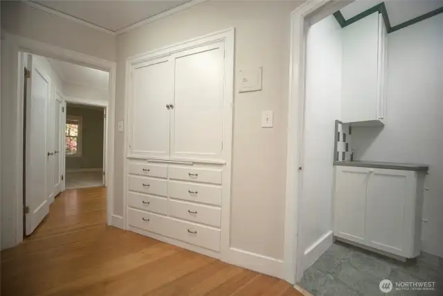 Main level hallway built ins
