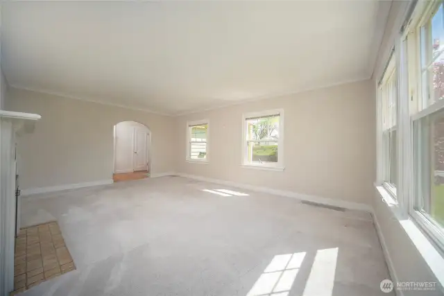 Bright and open with lots of windows