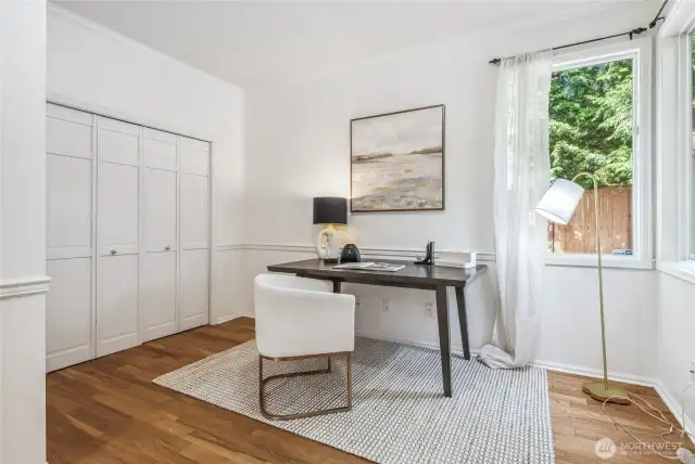 The main floor office/den is a 5th bedroom option!