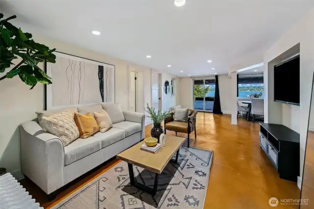 Basement apartment has views, room and light