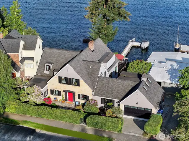 Aerial view of the home