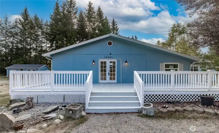 Main entrance from front deck.
