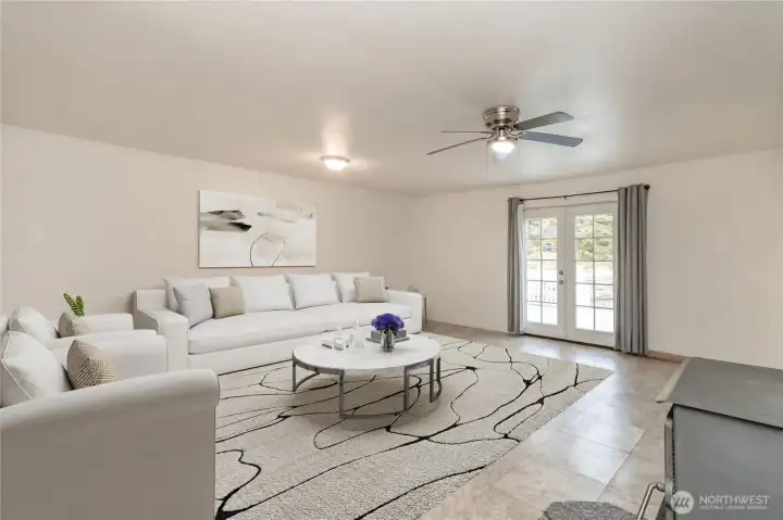 Virtually staged. Furniture ideas.