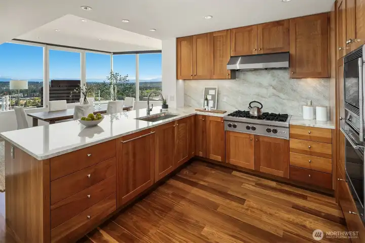 Perfect for entertaining!  Open kitchen adjacent to dining room and great room around the corner.