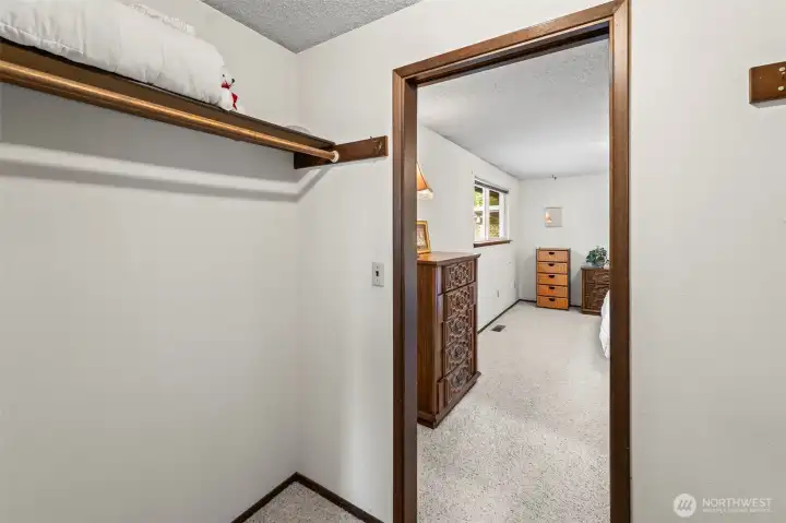 Add a closet organizer and triple your space... Of course there ARE other closets as well