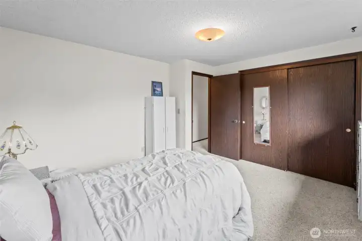 Big closet provides plenty of storage space.
