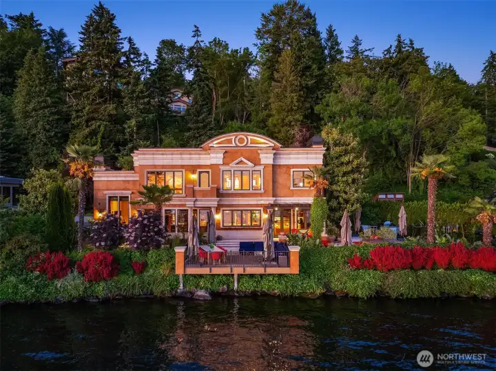 A one-of-a-kind grandfathered patio built out over the water could not be replicated today.