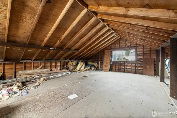 Upstairs of garage