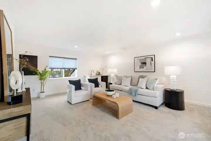 Bonus upper level family room retreat