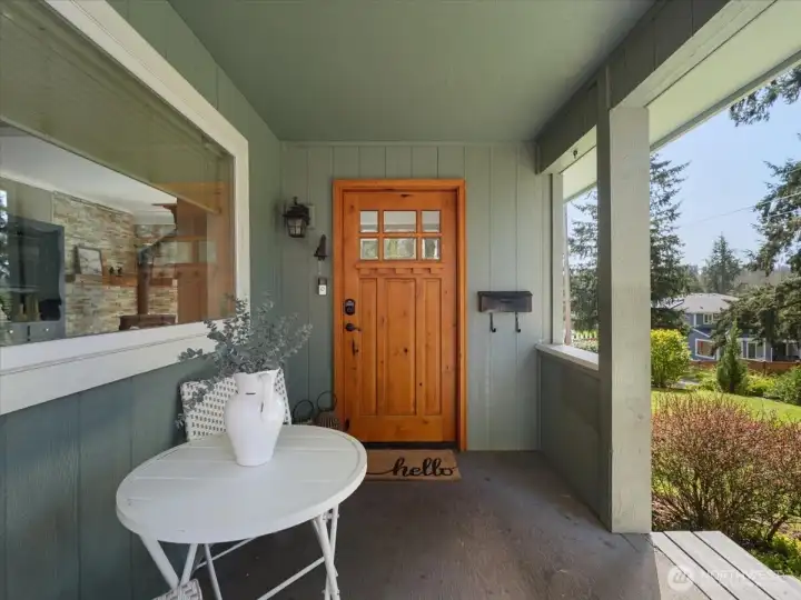 Warm & Inviting Front Entrance