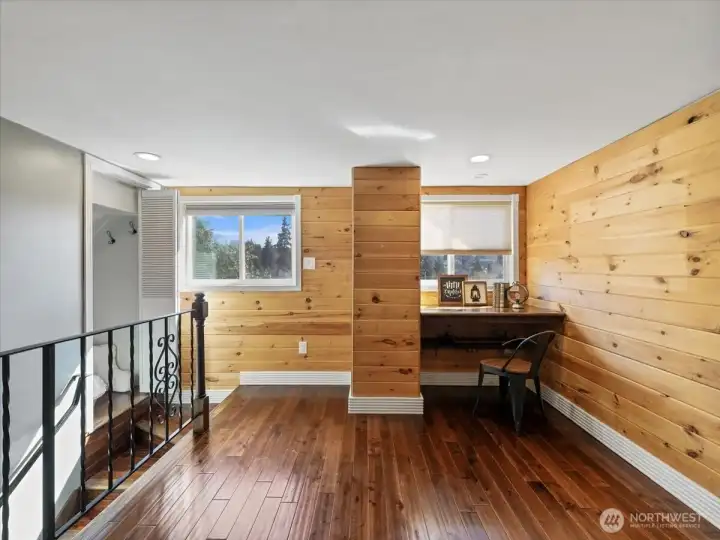 This flex space can serve as a homework or work station, a tv sitting area. The possibilities are endless.