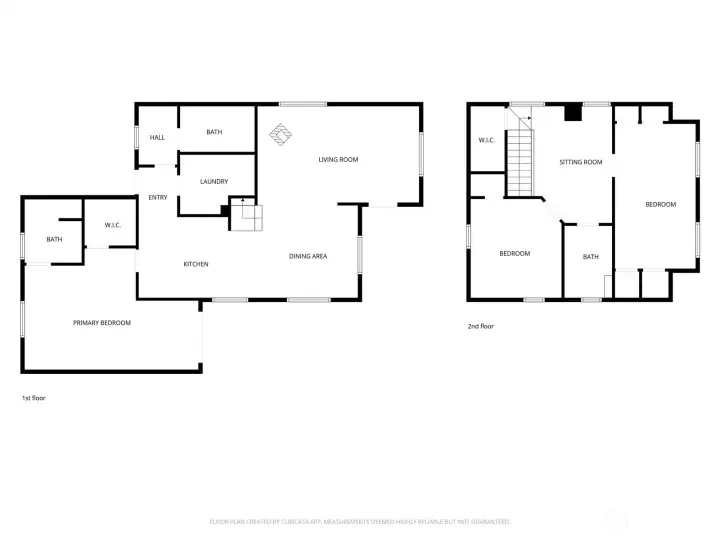 Floor plan of both levels of the home.