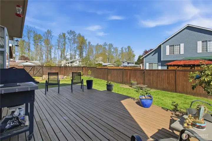 Large deck perfect for relaxing on a summers day