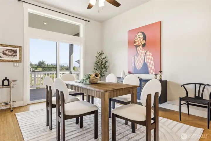 Spacious Dining Room w/Deck Access