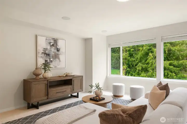 Enjoy a fully integrated surround sound experience across the home’s primary gathering spaces, including the main living room and upstairs entertainment lounge—perfect for both everyday living and elevated hosting.