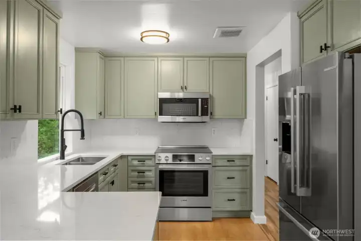 Newly painted cabinets