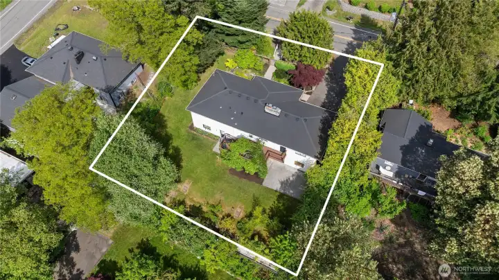 A spacious home on a spacious lot with western exposure.